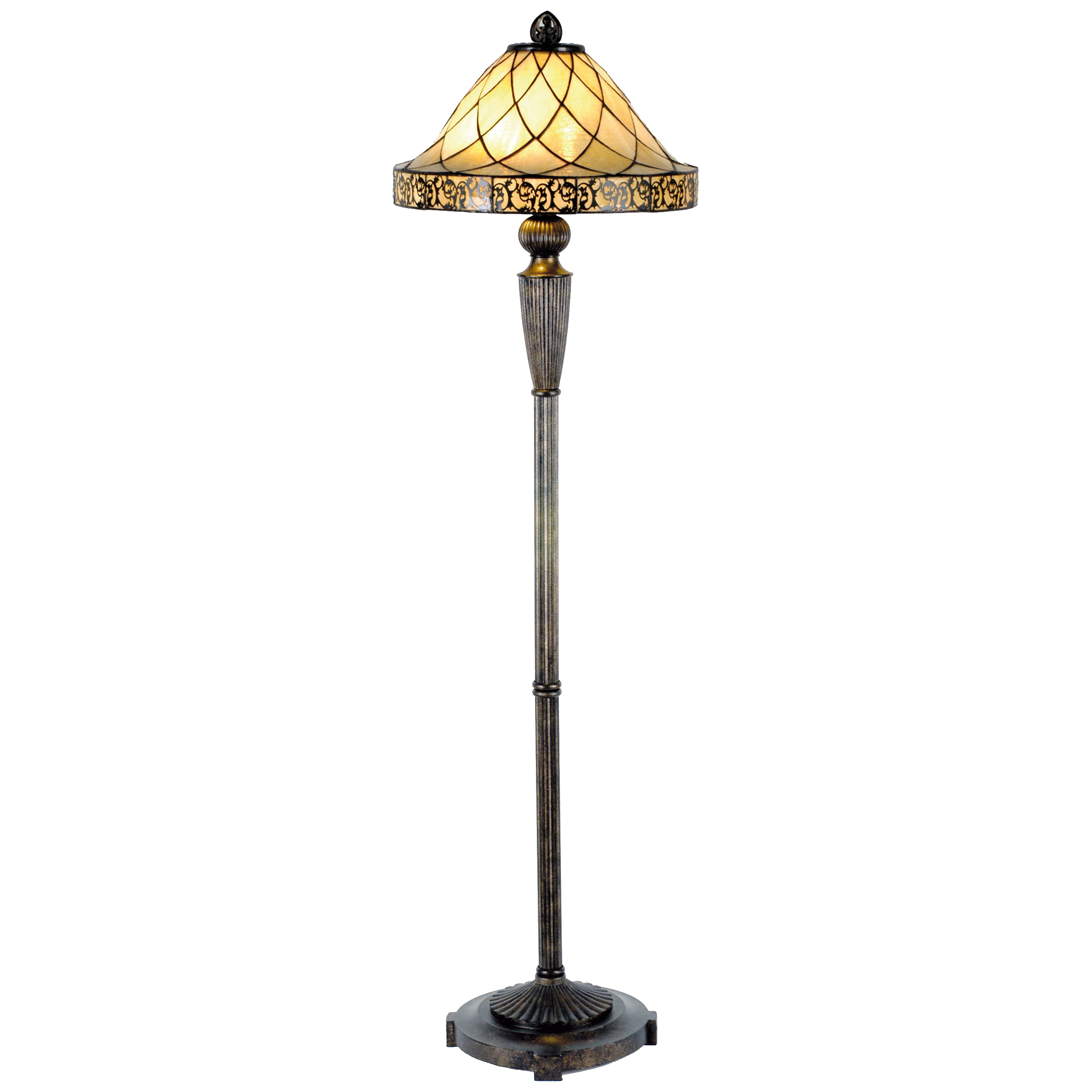 Clayre & Eef   | Tiffany Vloerlamp Beige ø 46x168 cm E27/max 2x60W | 5LL-5613