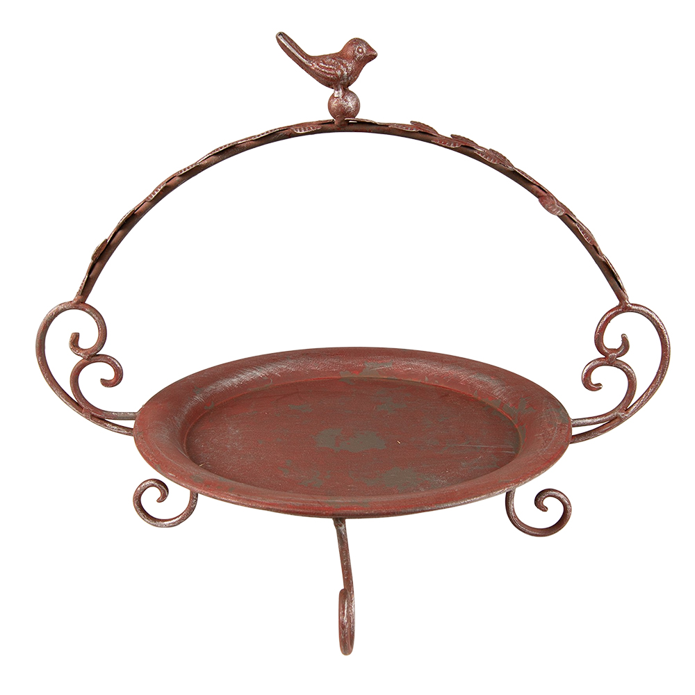 Clayre & Eef   | Planthouder / Etagère Rood, Groen 35x27x30 cm | 6Y4840