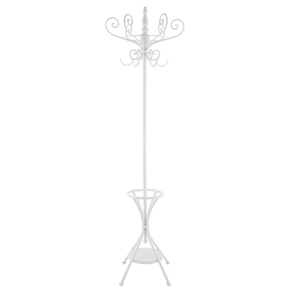 Clayre & Eef   | Kapstok Staand Wit 50x50x180 cm | 40067W