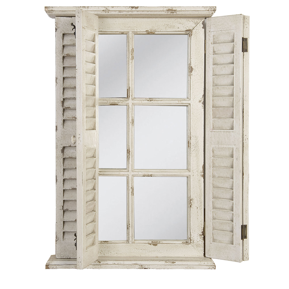 Clayre & Eef   | Wandspiegel Wit 46x7x71 cm | 42S136