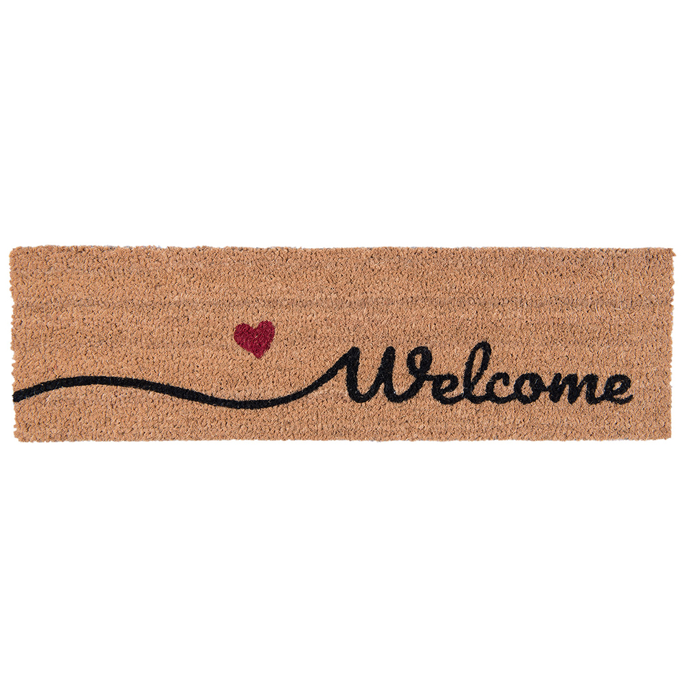 Clayre & Eef   | Deurmat Binnen Bruin Zwart 75x22x2 cm | MC128