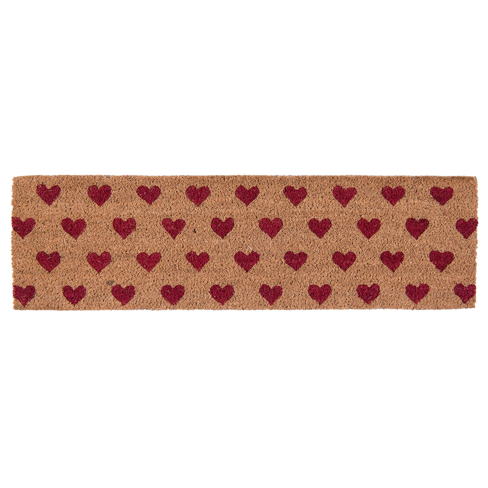 Clayre & Eef   | Deurmat Binnen Bruin Rood 75x22x2 cm | MC129