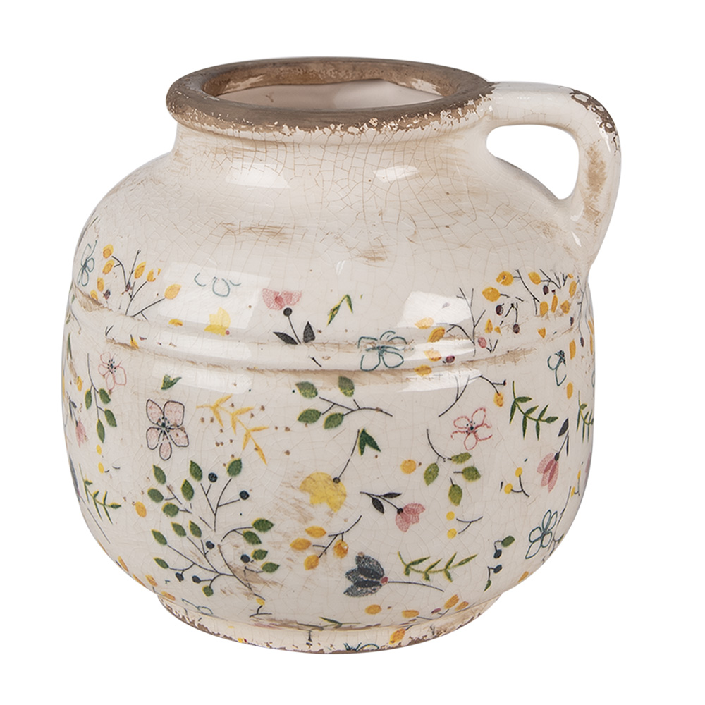 Clayre & Eef   | Decoratieve Schenkkan Beige Geel ø 17x16 cm | 6CE1611L