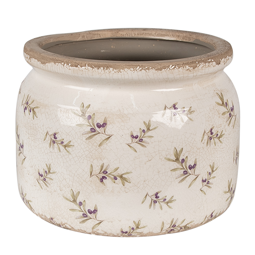 Clayre & Eef   | Bloempot Binnen Beige &oslash; 20x15 cm | 6CE1670L
