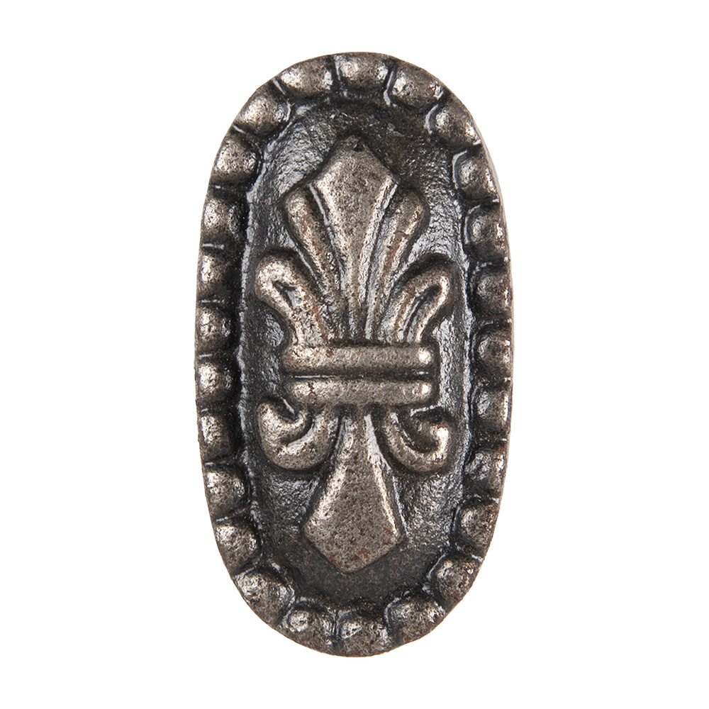 Clayre & Eef   | Deurknop Grijs 3x5x2 cm | 64155