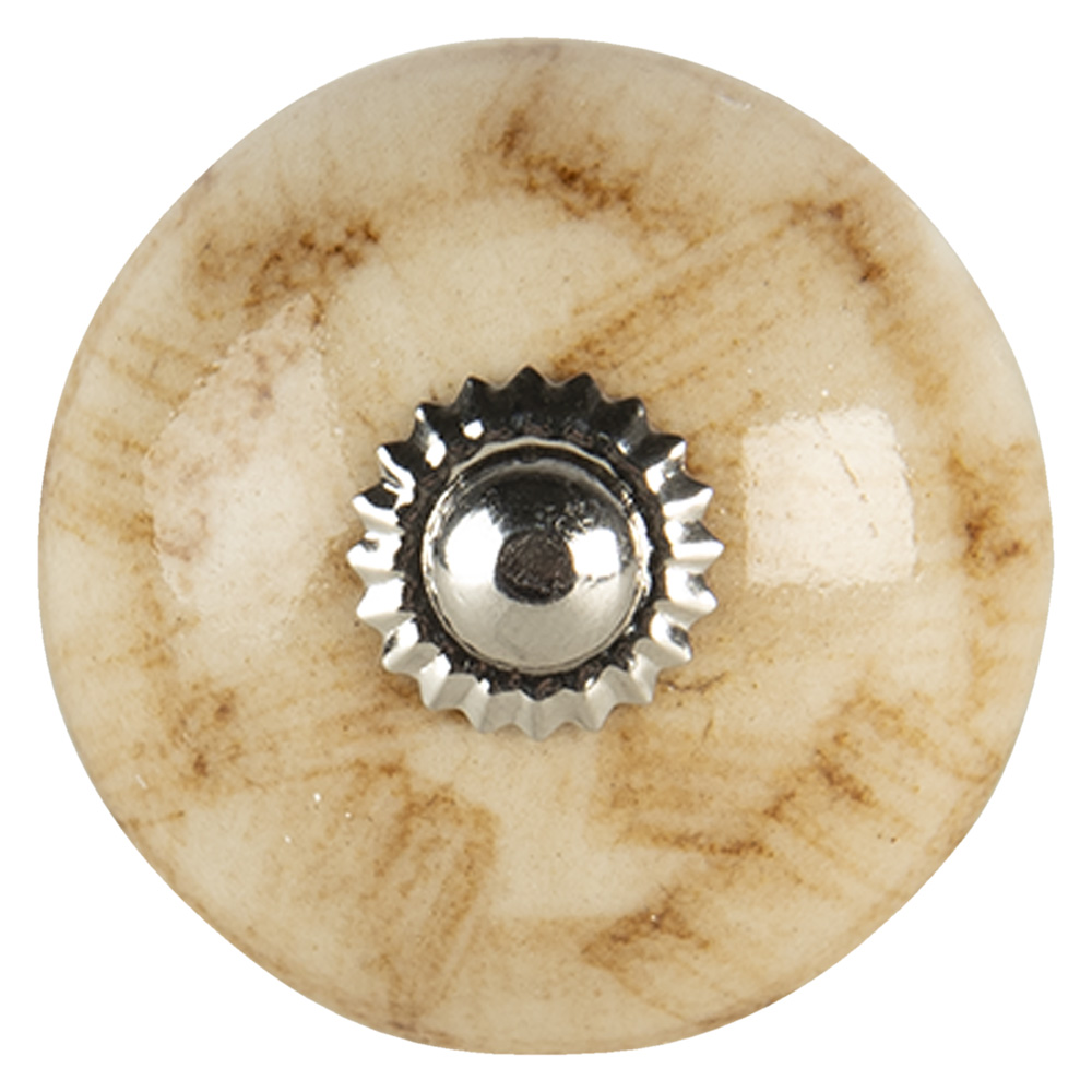 Clayre & Eef   | Deurknop Beige ø 4x3 cm / S3 cm | 64785