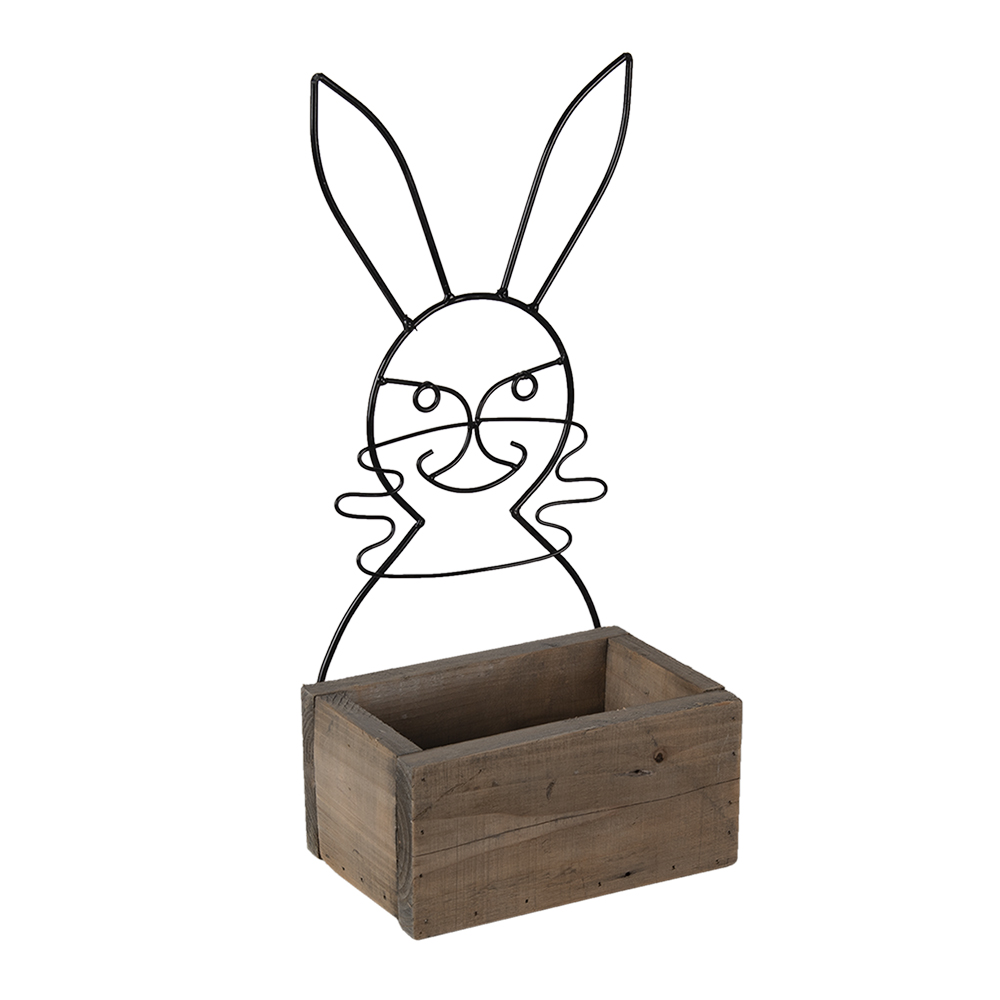 Clayre & Eef   | Bloempot Binnen Bruin 20x13x10/44 cm | 64818