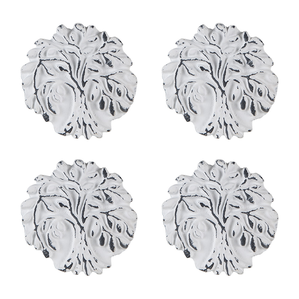 Clayre & Eef   | Deurknop Wit ø 4x3 cm / S3 cm | 64892