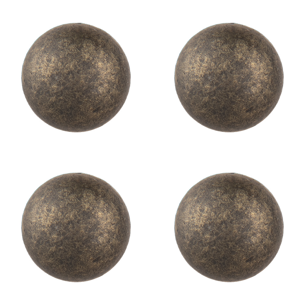 Clayre & Eef   | Deurknop Set van 4 Bruin ø 2x3 cm / S3 cm | 64893