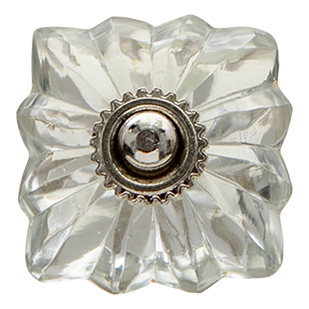 Clayre & Eef   | Deurknop Transparant 4x4x3 cm / S4 cm | 64983