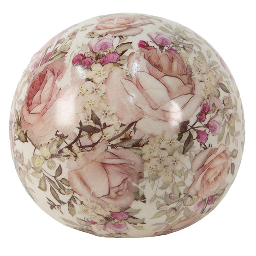 Clayre & Eef   | Decoratie Beeld Bal Roze &oslash; 9x8 cm | 6CE1412M