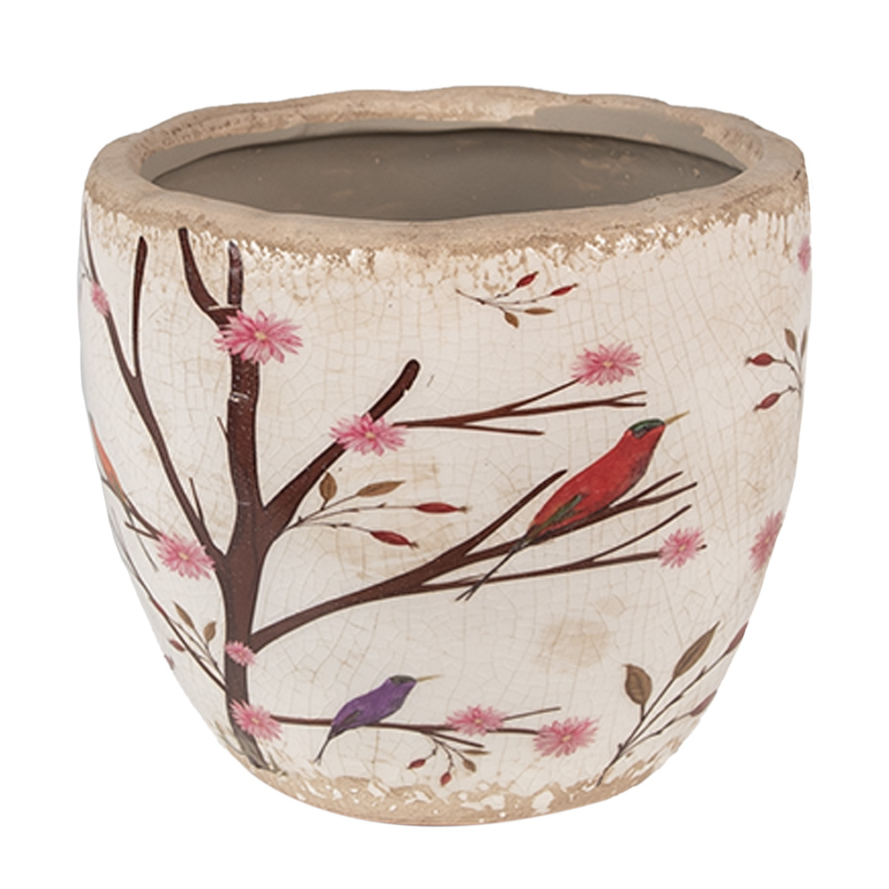 Clayre & Eef   | Bloempot Binnen Beige Bruin ø 13x11 cm | 6CE1645S