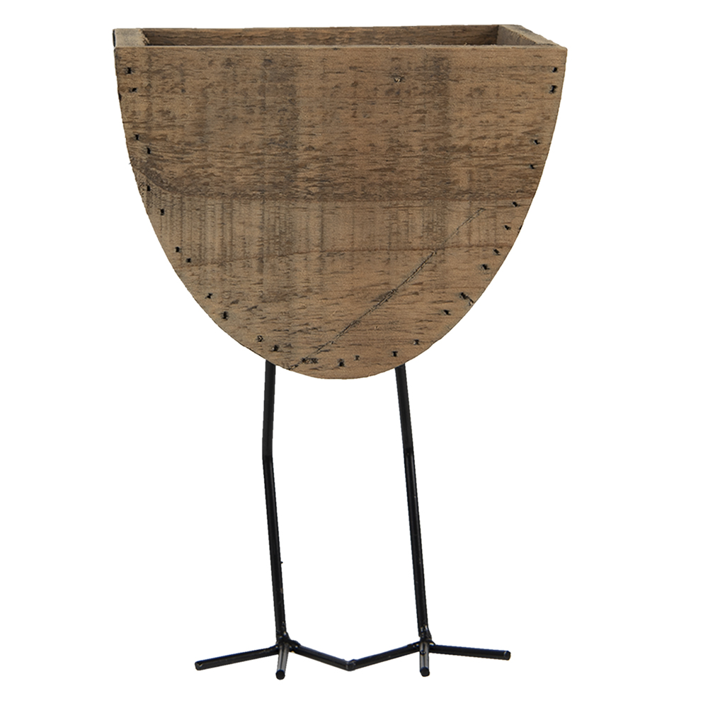 Clayre & Eef   | Bloempot Binnen Poten Bruin 17x13x25 cm | 6H2097