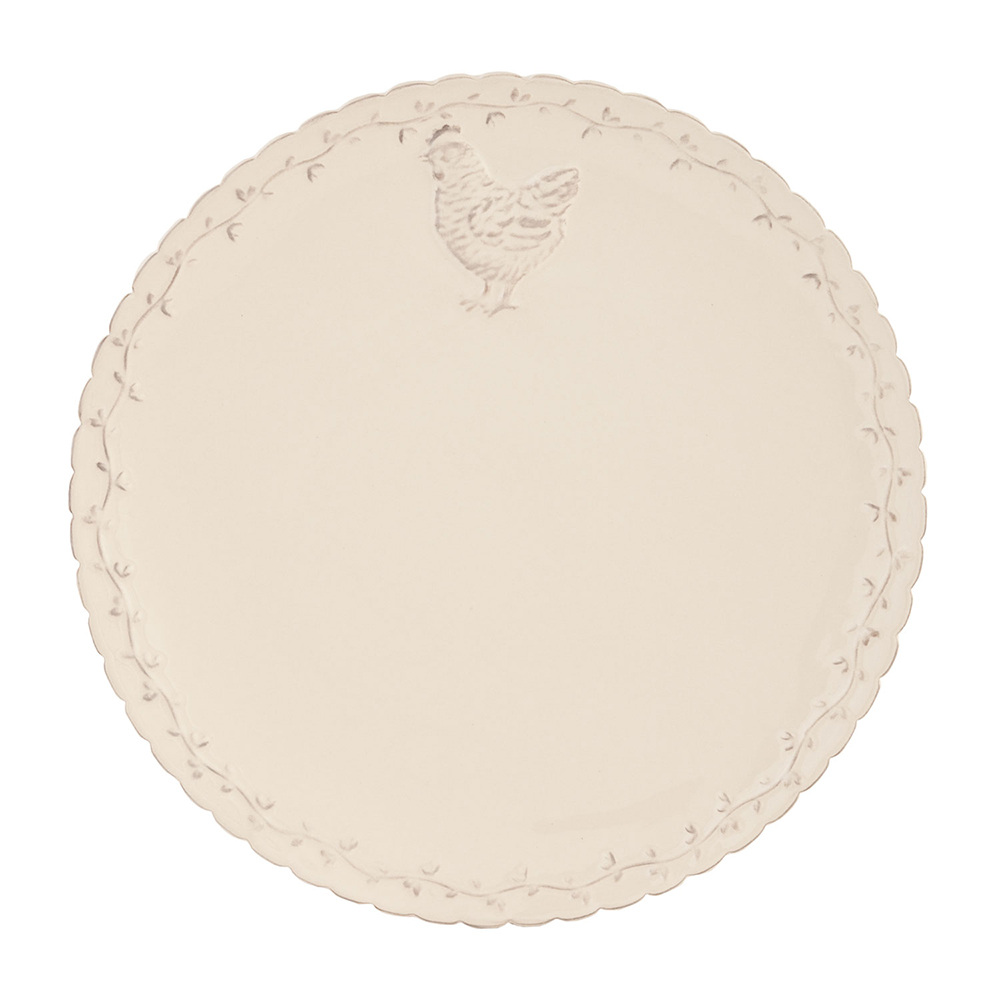 Clayre & Eef   | Servies Dinerbord Beige ø 26x2 cm | CHRFP