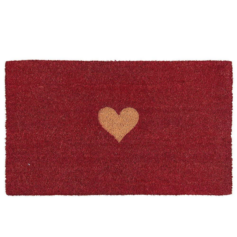 Clayre & Eef   | Deurmat Binnen Rood Bruin 75x45x1 cm | MC126