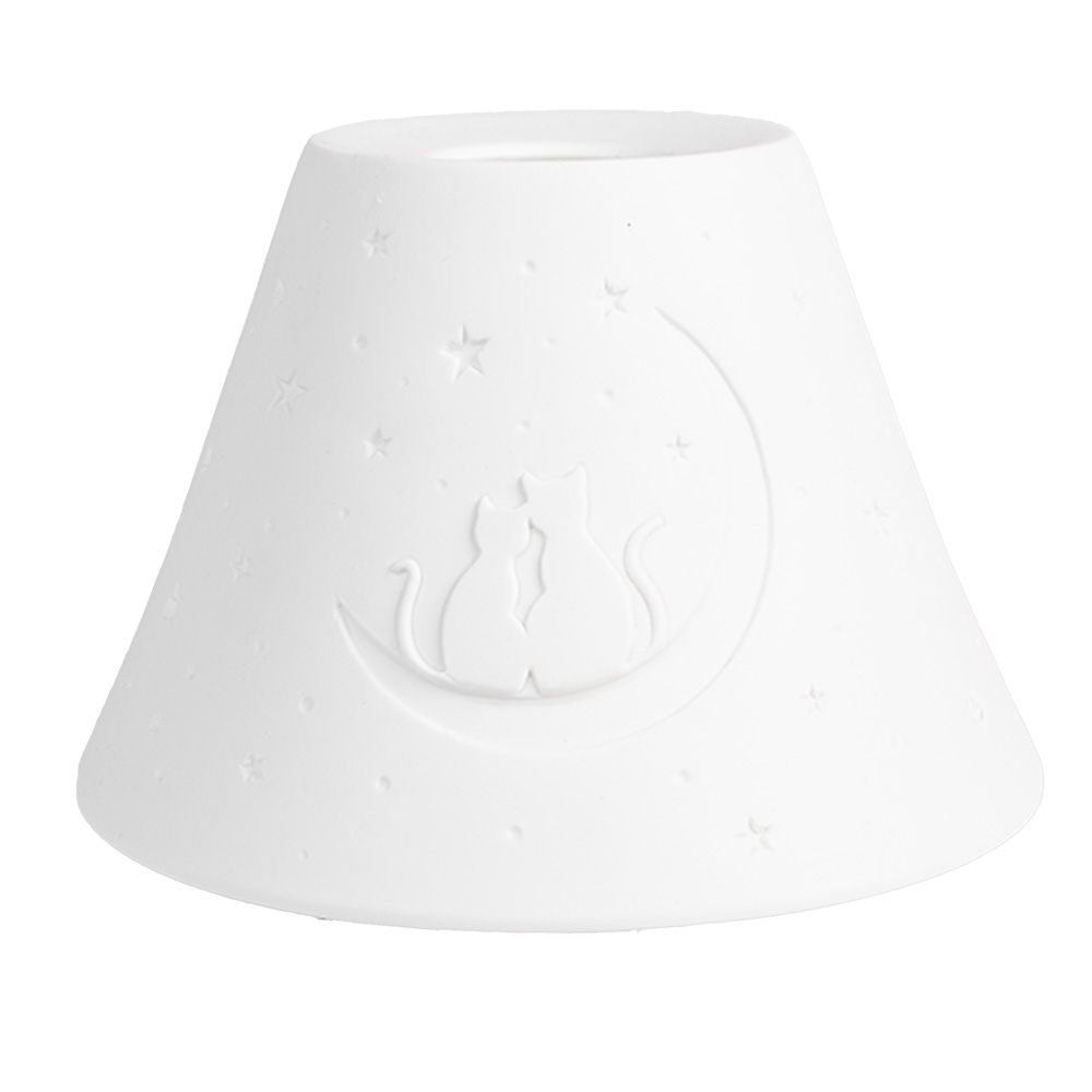Clayre & Eef   | Lampenkap Hang Wit ø 15x10 cm | 6LAK0544
