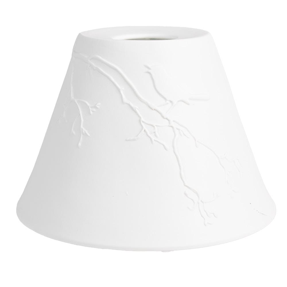 Clayre & Eef   | Lampenkap Hang Wit ø 15x10 cm | 6LAK0545