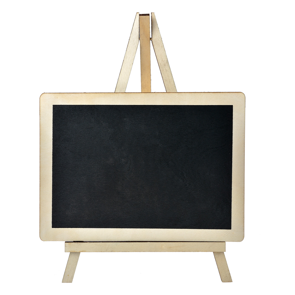Clayre & Eef   | Krijtbord Zwart Beige 20x1x27 cm | 65644
