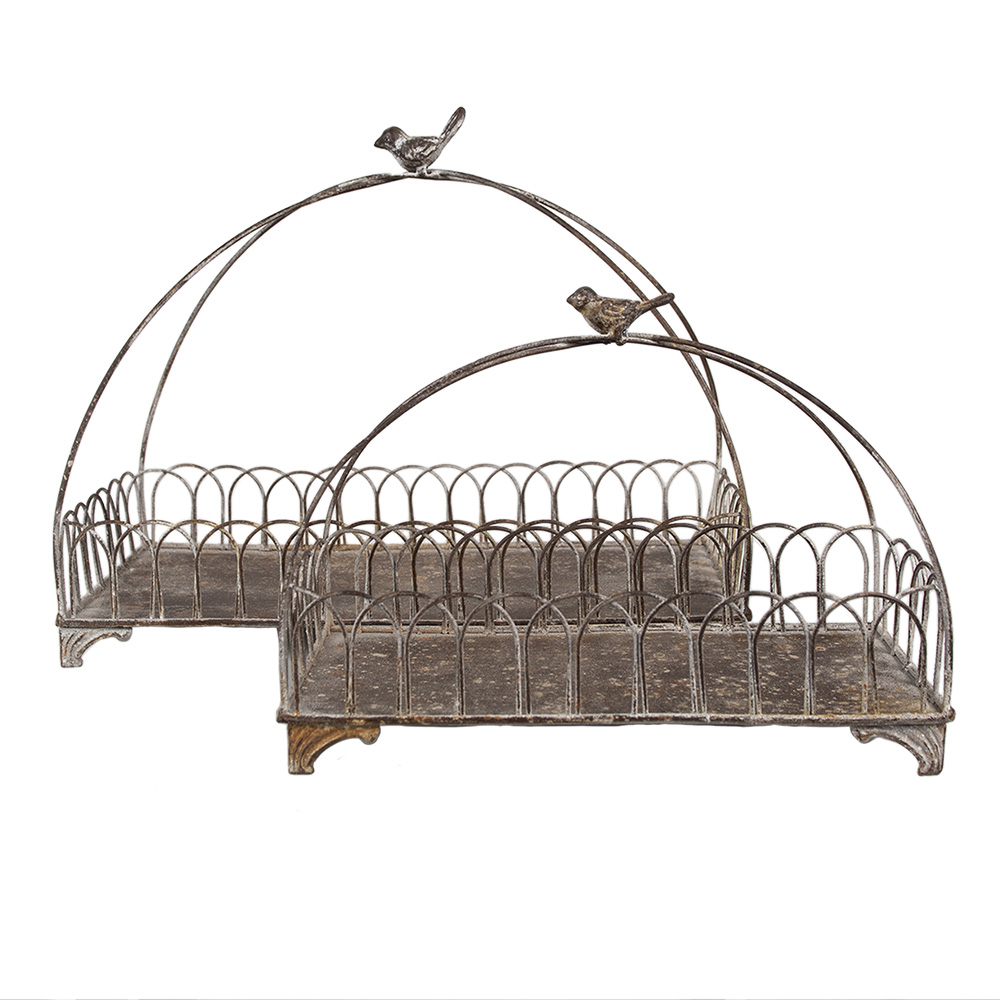 Clayre & Eef   | Manden (set van 2) Bruin 39x20x30 / 30x15x22 cm | 6Y5674