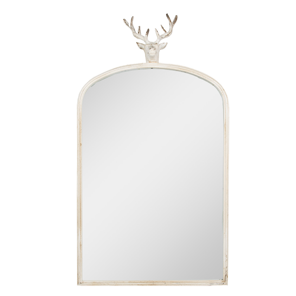 Clayre & Eef   | Wandspiegel Wit 58x10x105 cm | 52S319