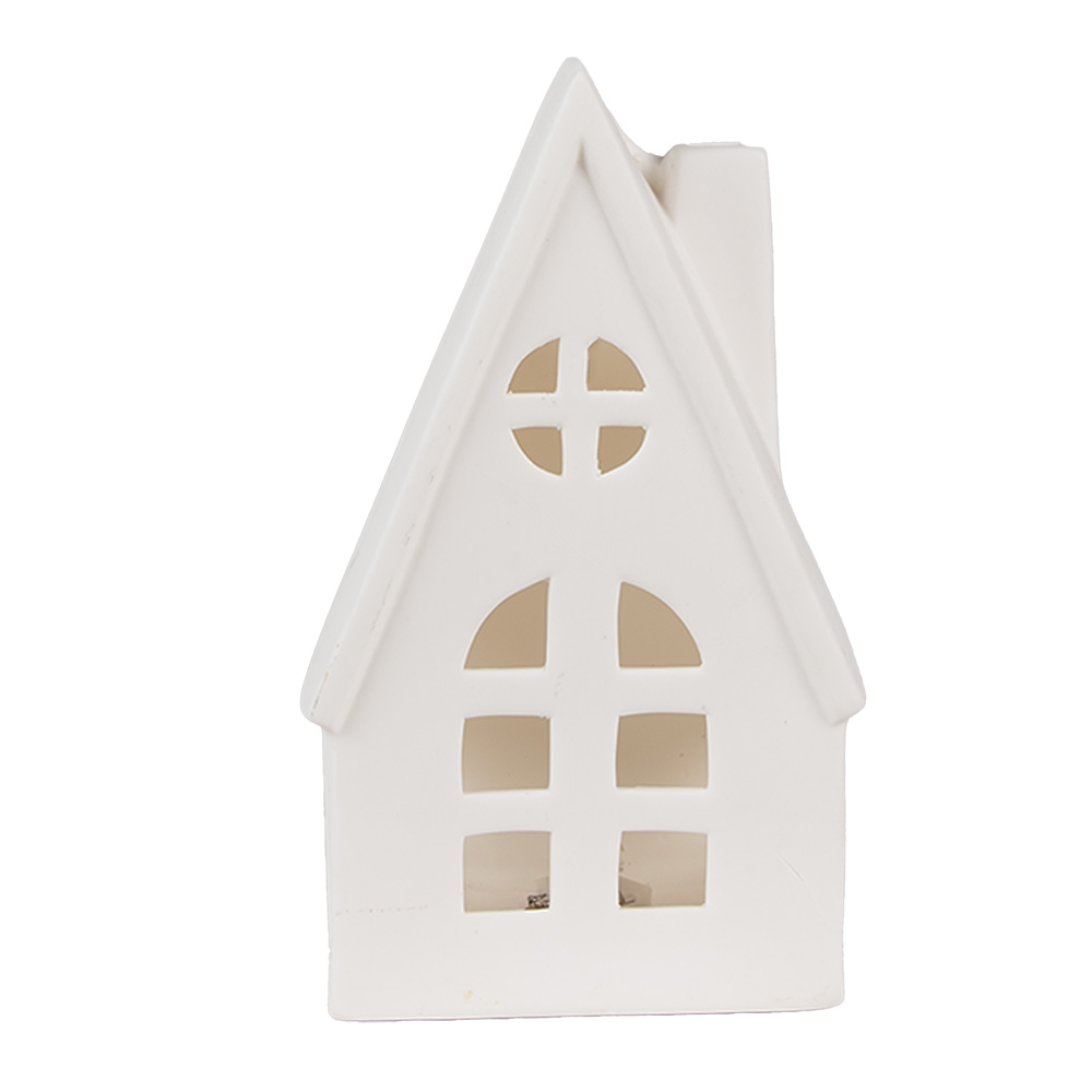 Clayre & Eef   | Decoratie Huisje met LED Wit 9x6x15 cm | 6CE1794