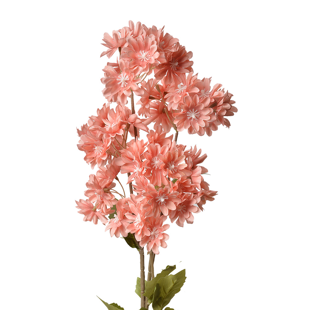 Clayre & Eef   | Decoratie tak met bloemen Roze Groen 17x9x72 cm | 5PL0125P
