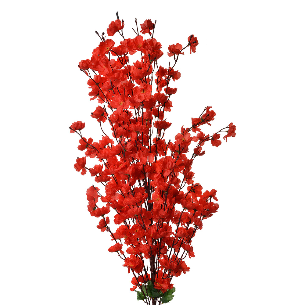 Clayre & Eef   | Decoratie tak met bloemen Rood 40x10x100 cm | 5PL0127R