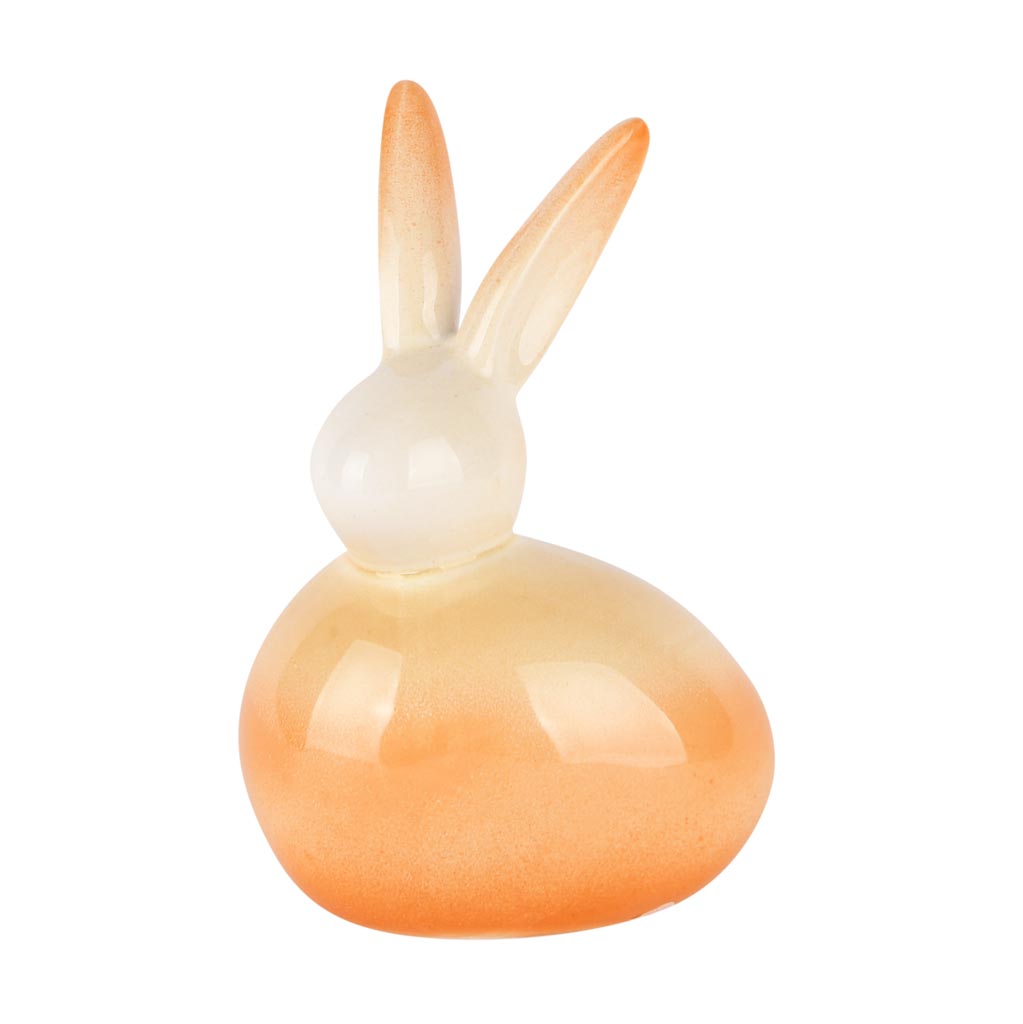 Dekoratief | Deco bunny, peach, dolomiet, 8x7x13cm | A250753