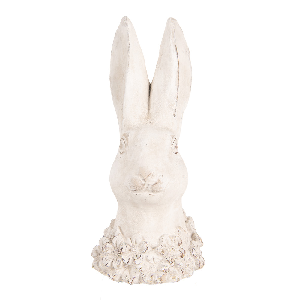 Clayre & Eef   | Decoratie Beeld Konijn Beige 11x11x24 cm | 6TE0558