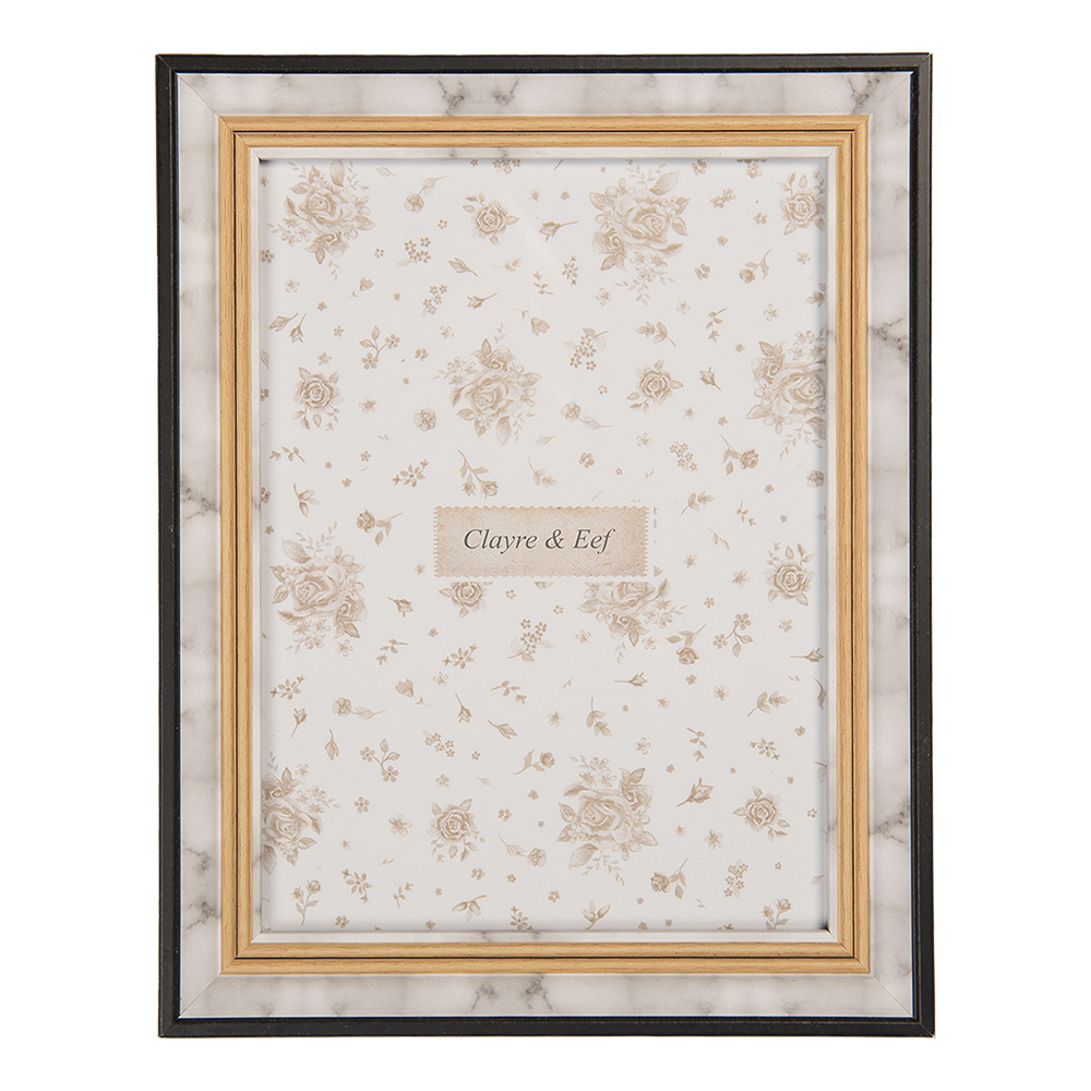 Clayre & Eef   | Fotolijst Grijs Bruin 19x2x24 cm / 15x20 cm | 2F1274L