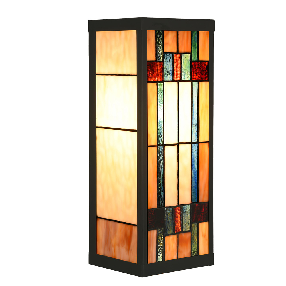 Clayre & Eef   | Wandlamp Tiffany Beige Bruin 14x16x40 cm E27/max 1x100W | 5LL-6362
