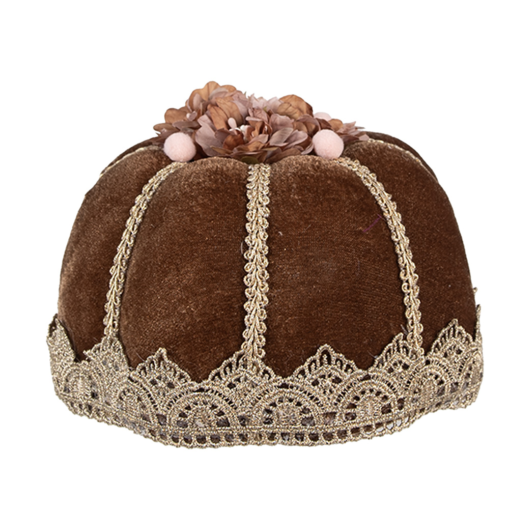 Clayre & Eef   | Decoratie taart Bruin Goudkleurig ø 15x10 cm | 65926
