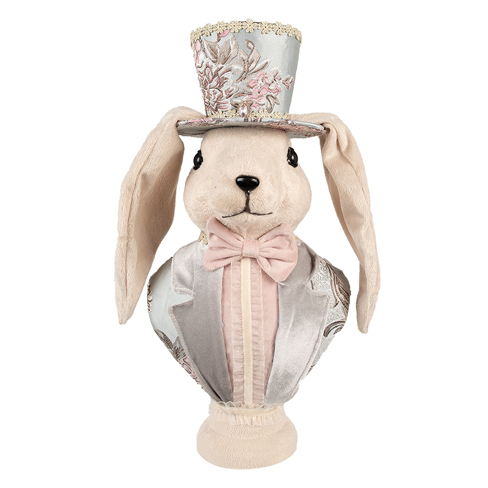 Clayre & Eef   | Decoratie Beeld Konijn Beige 18x15x38 cm | 65935