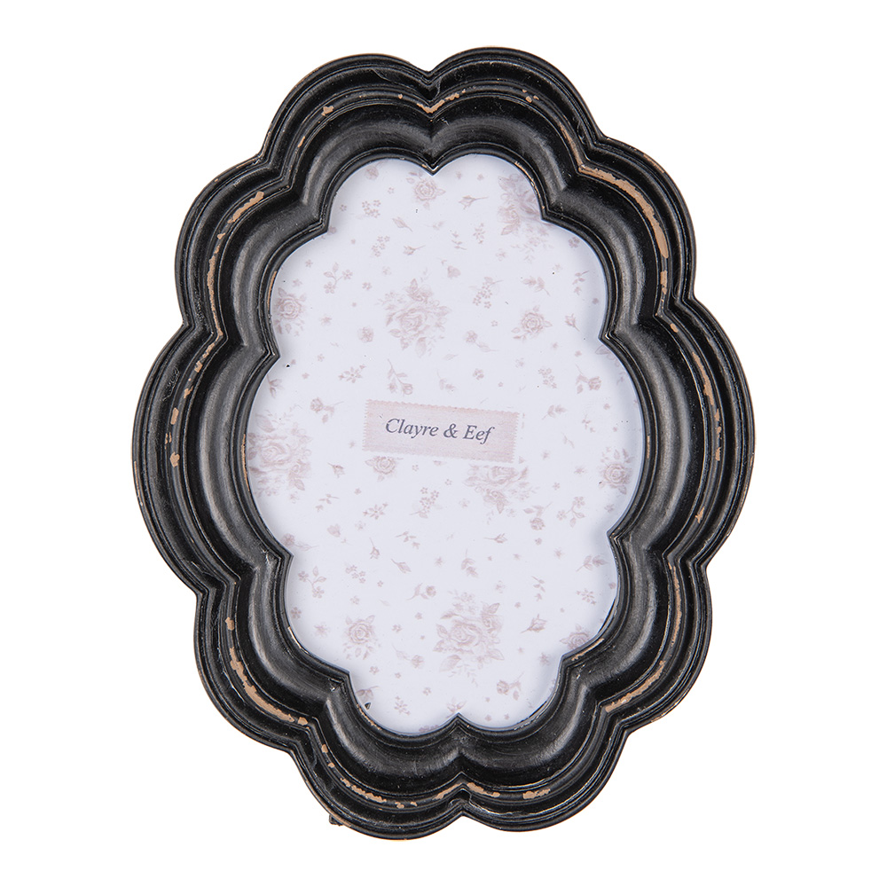 Clayre & Eef   | Fotolijst Zwart Bruin 15x2x19 cm / 10x15 cm | 2F1206