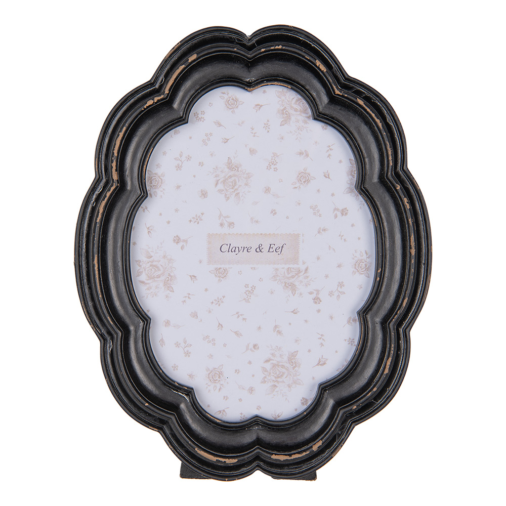 Clayre & Eef   | Fotolijst Zwart Bruin 18x2x23 cm / 13x18 cm | 2F1207