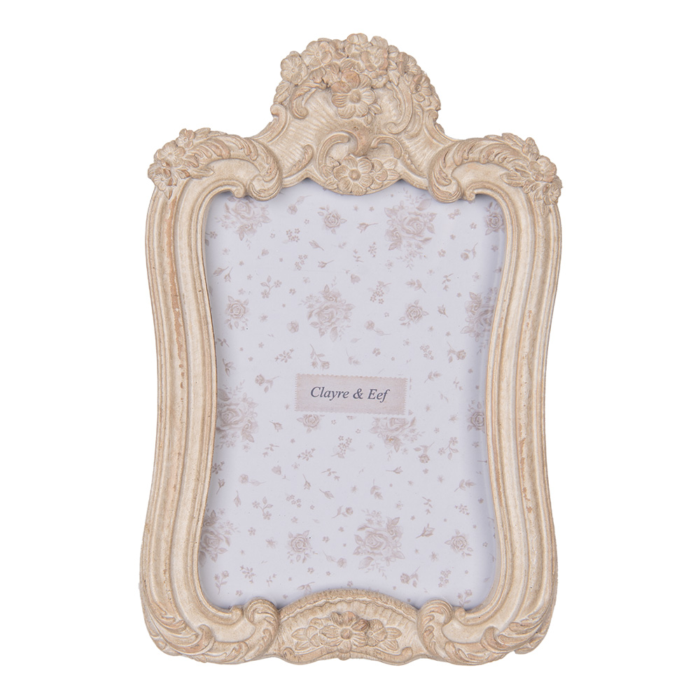 Clayre & Eef   | Fotolijst Beige 14x2x21 cm / 10x15 cm | 2F1210