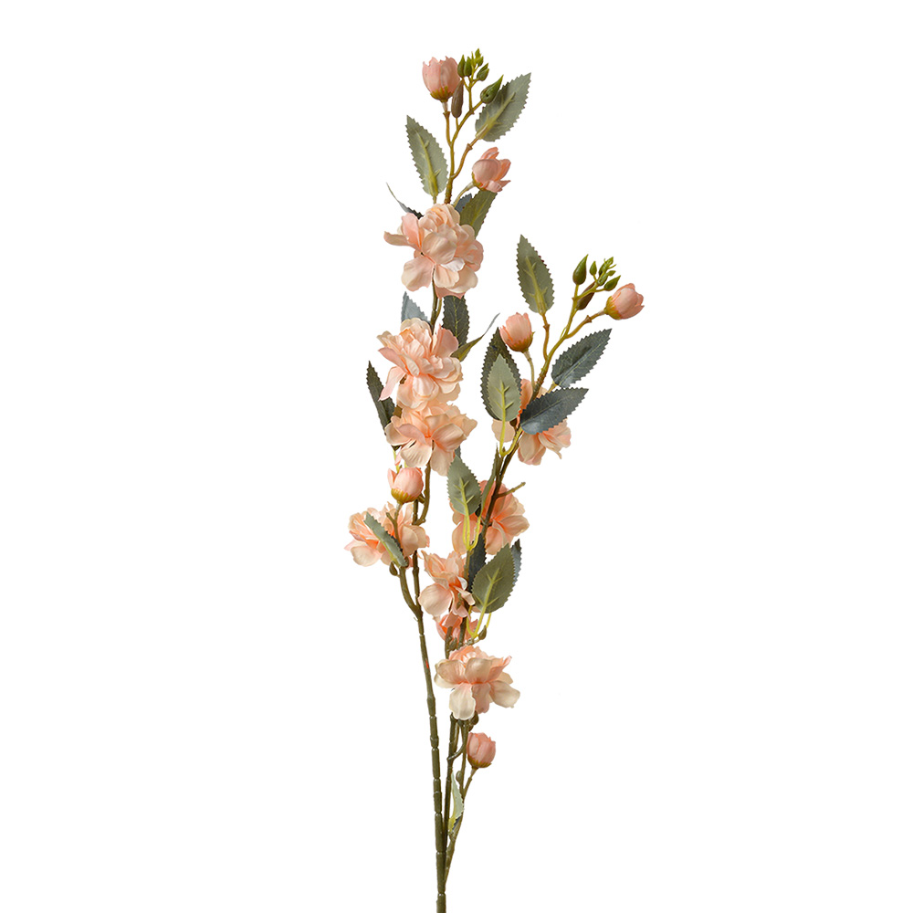 Clayre & Eef   | Decoratie tak met bloemen Oranje Groen 7x7x90 cm | 5PL0151