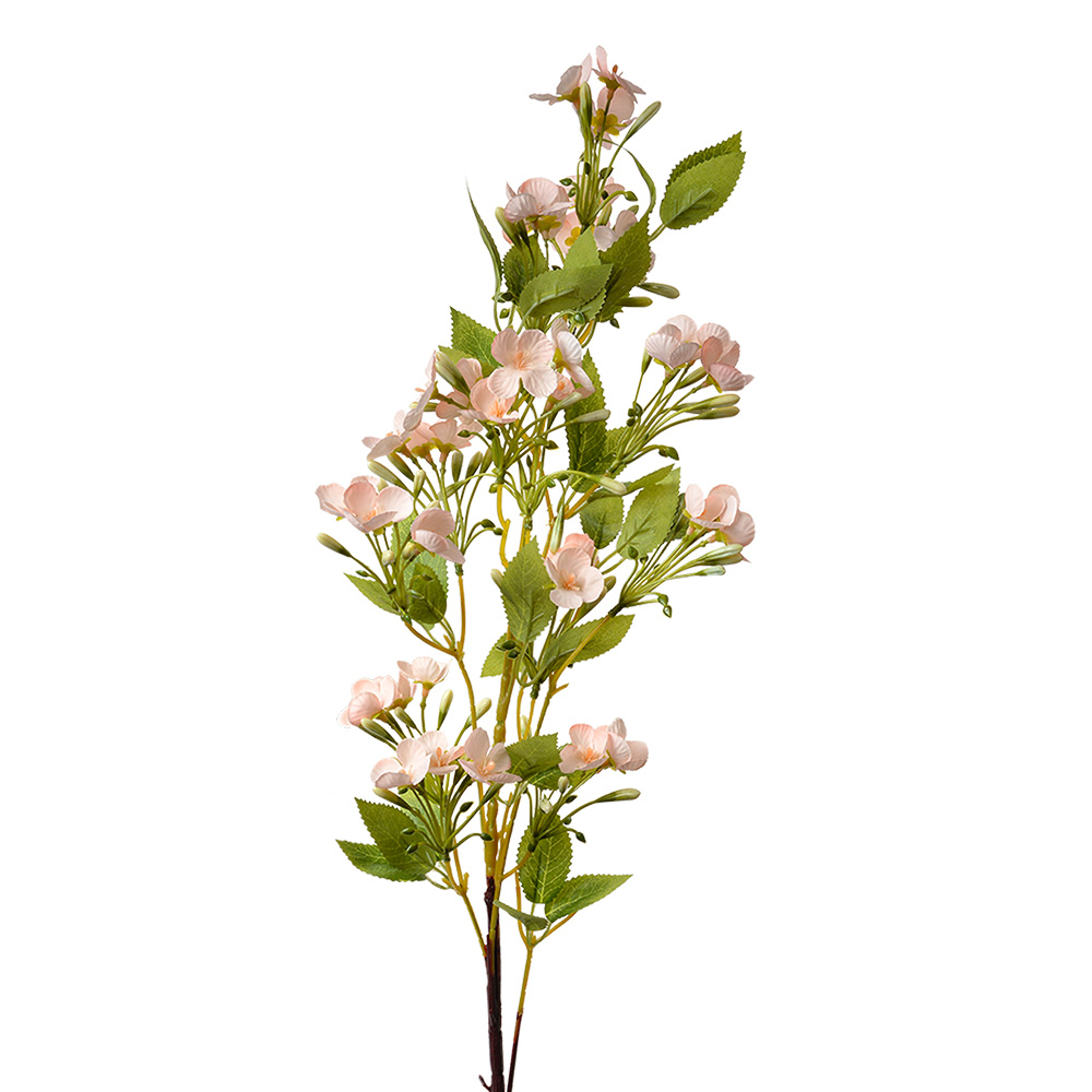 Clayre & Eef   | Decoratie tak met bloemen Roze Groen 8x8x96 cm | 5PL0152