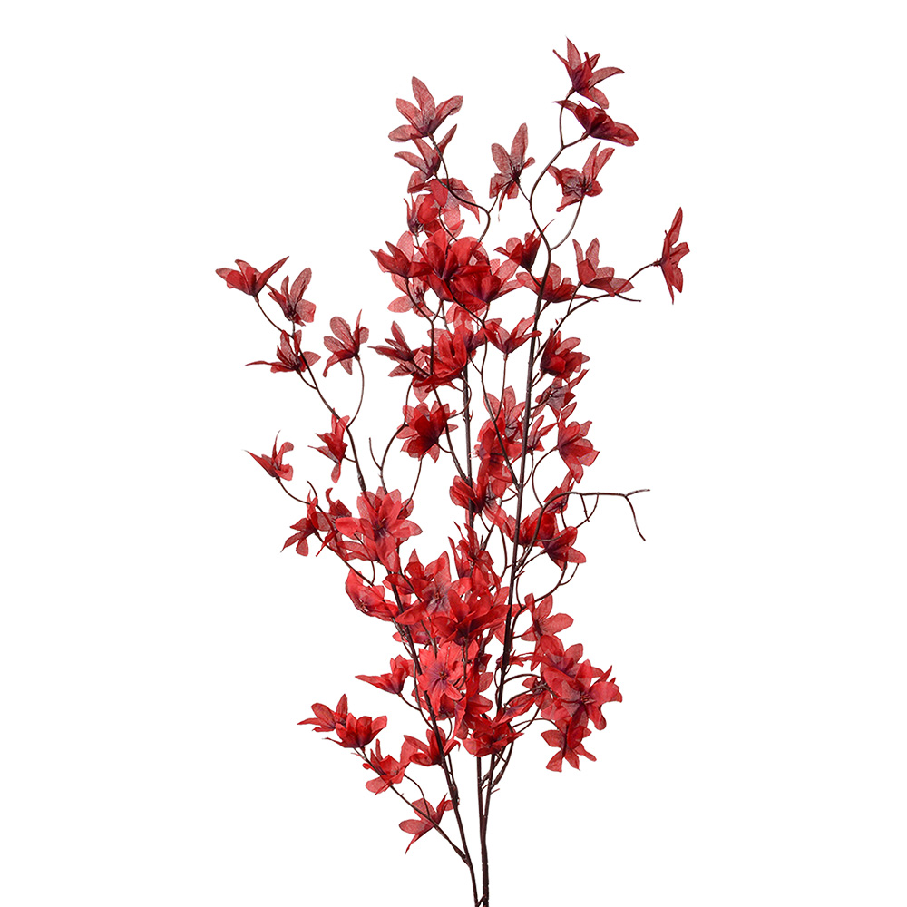 Clayre & Eef   | Decoratie tak met bloemen Rood Groen 6x6x110 cm | 5PL0167R