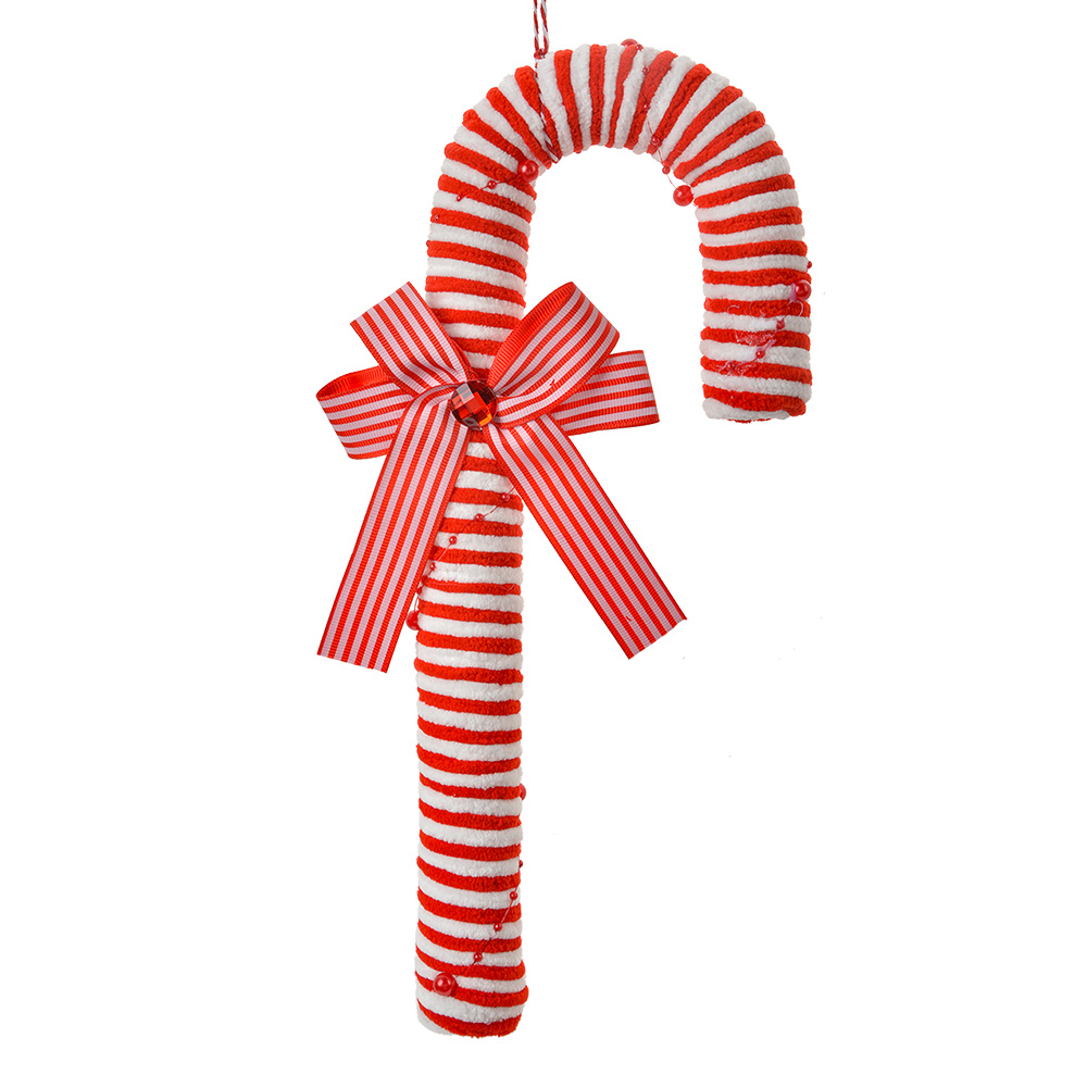 Clayre & Eef   | Kerstdecoratie Hanger Zuurstok Rood Wit 12x4x36 cm | 66102M