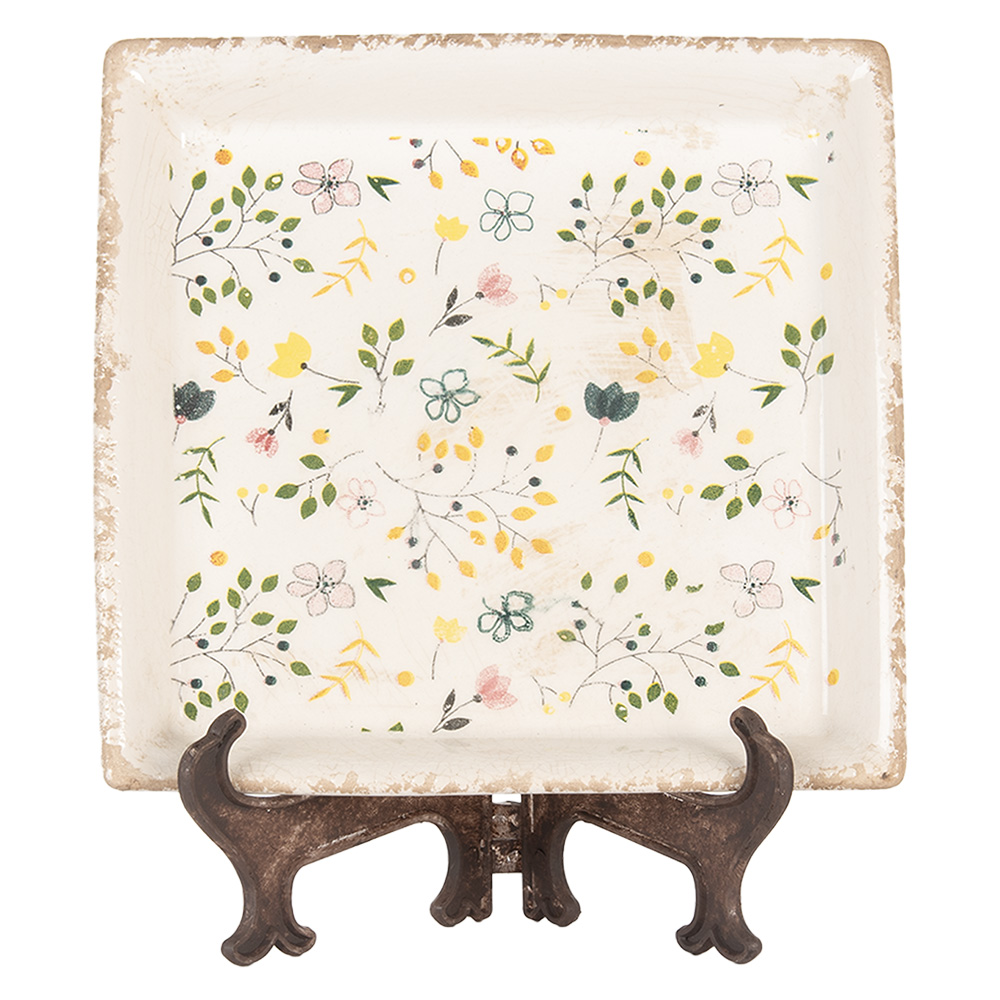 Clayre & Eef   | Decoratie Bord 22x22x3 cm | 6CE2019
