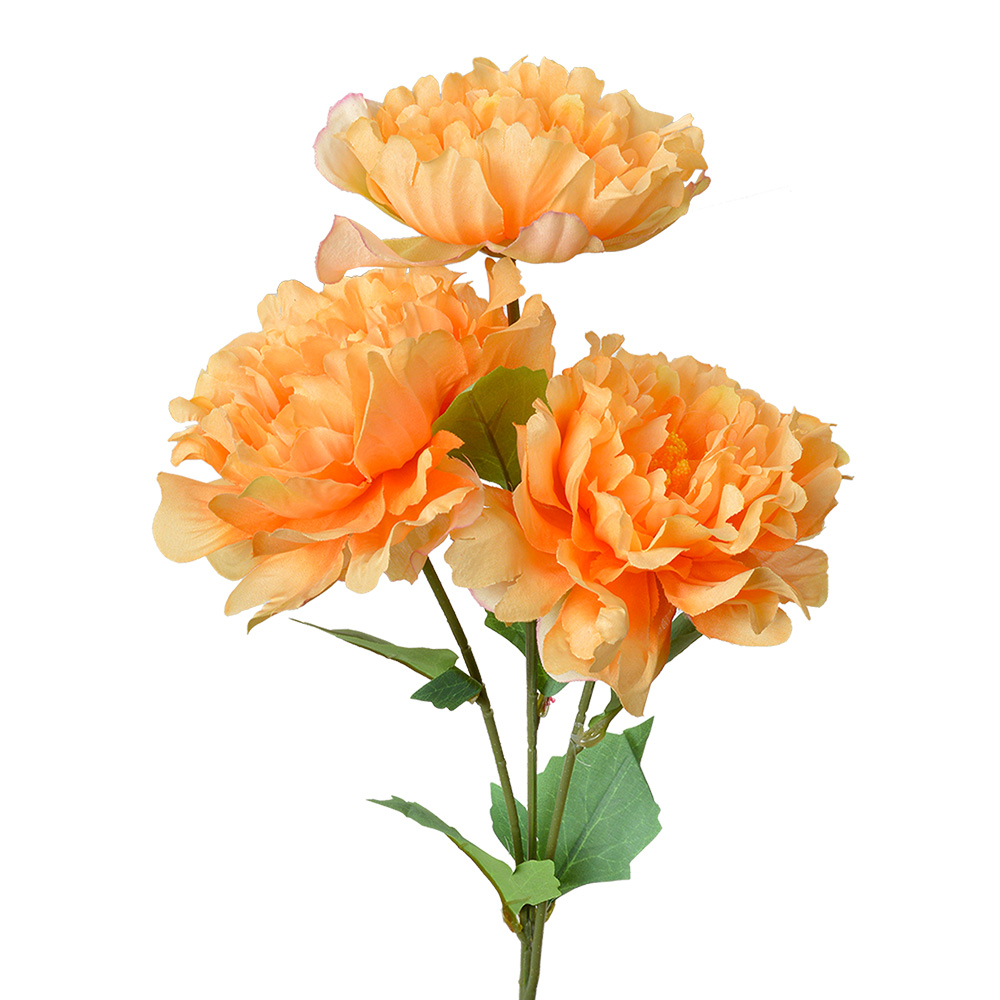 Clayre & Eef   | Kunstbloem Oranje Groen 15x10x61 cm | 6PL0375