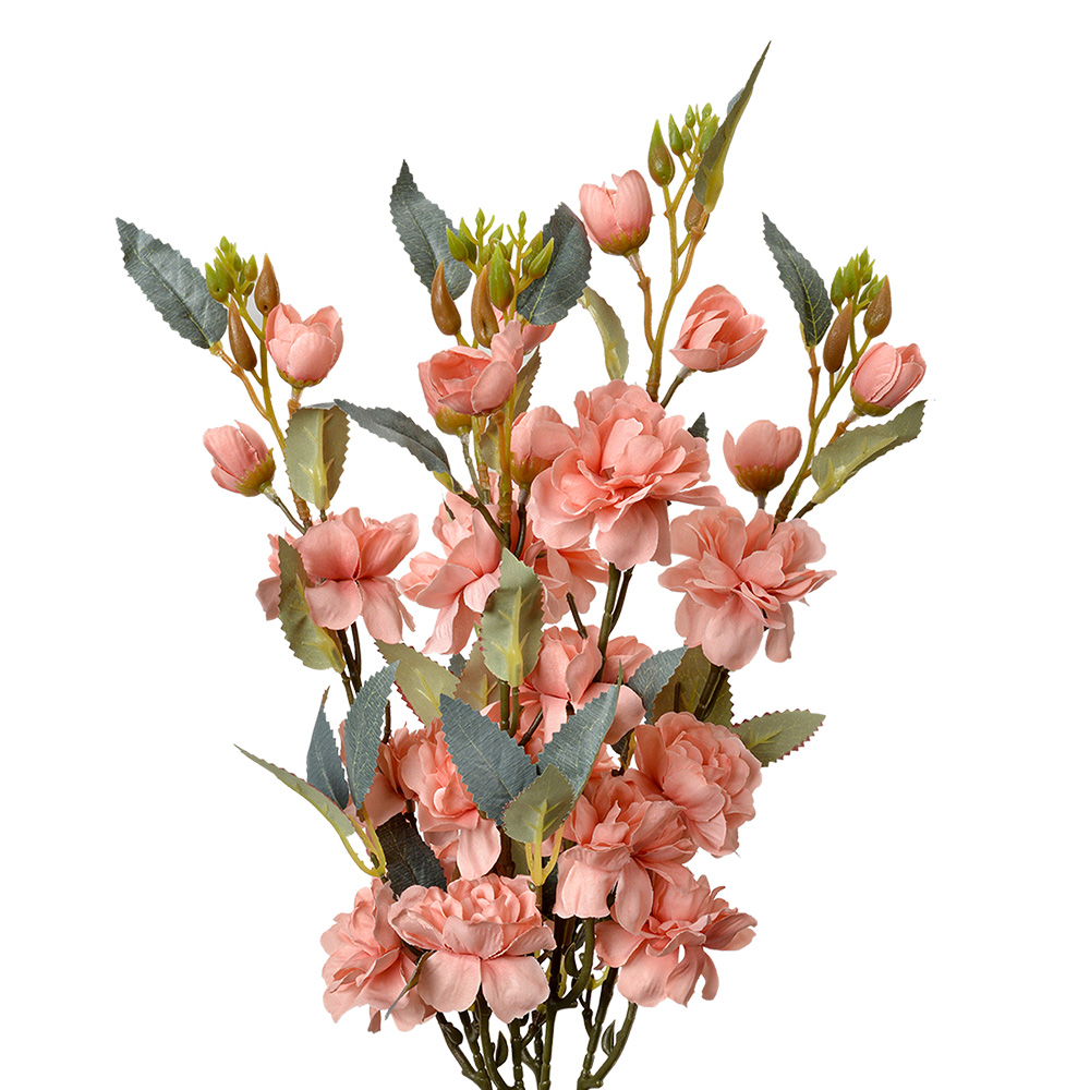 Clayre & Eef   | Decoratie tak met bloemen Roze Groen 10x10x51 cm | 6PL0378P
