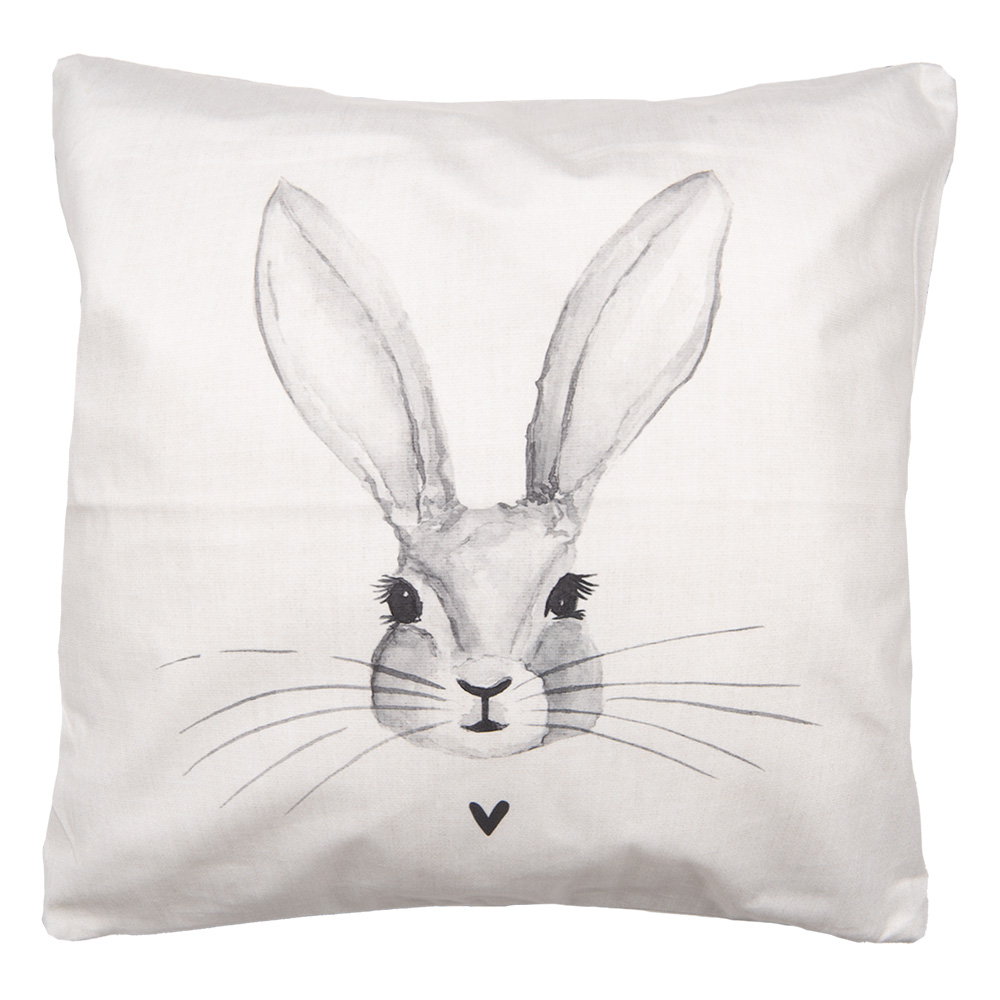 Clayre & Eef   | Kussenhoes Beige Grijs 45x45 cm | RUB22-1