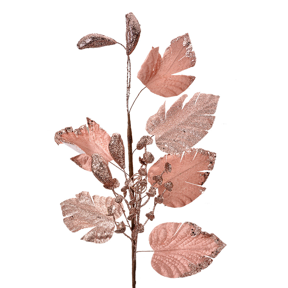 Clayre & Eef   | Kerstdecoratie Bloem Roze 23x6x64 cm | 66128