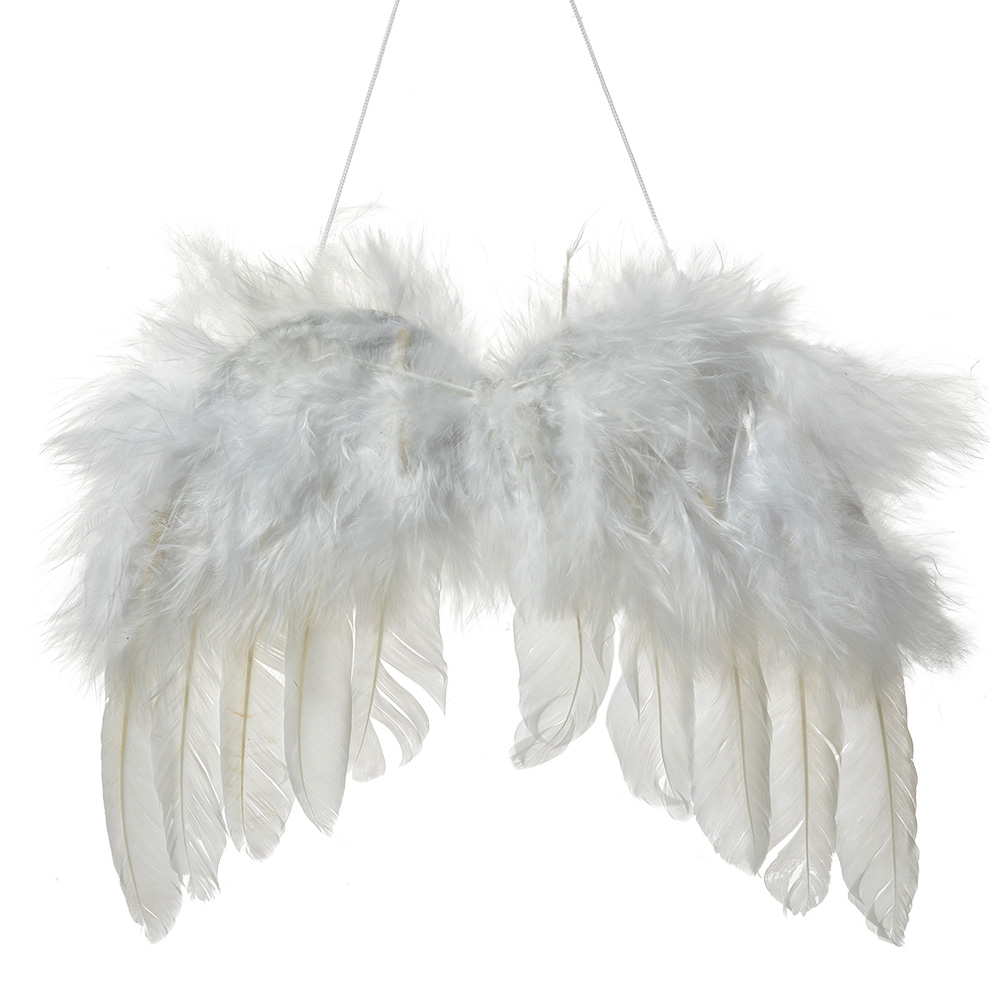 Clayre & Eef   | Hanger Vleugels Wit 20x1x16 cm | 66135
