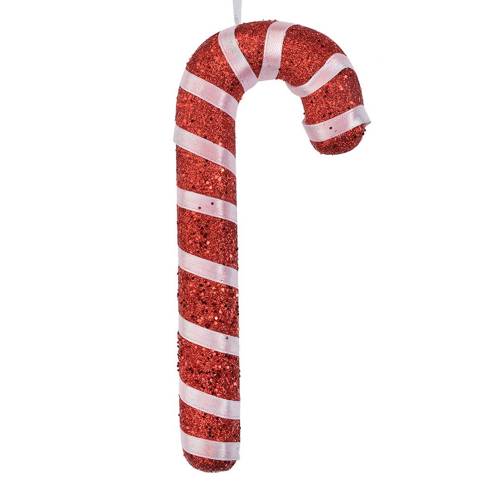 Clayre & Eef   | Decoratie hanger Zuurstok Rood Wit 8x2x17 cm | 66181