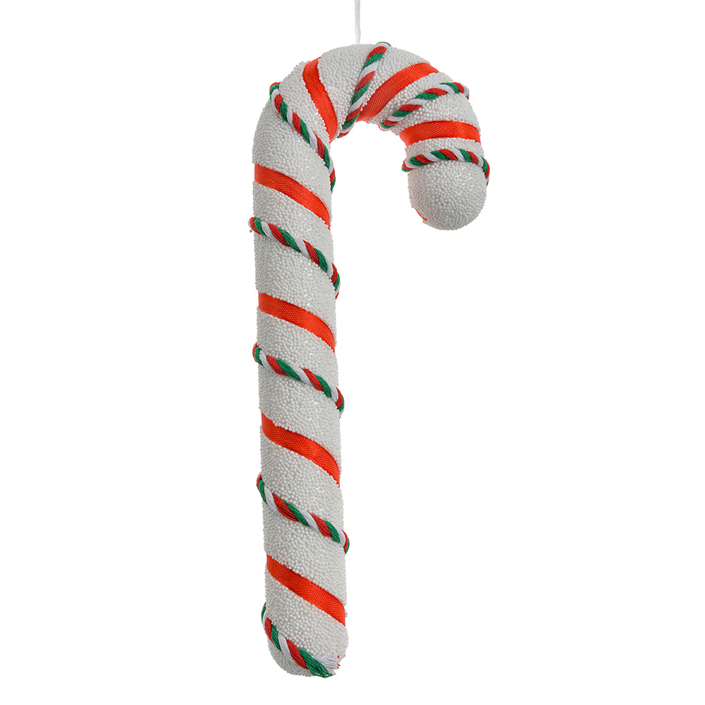 Clayre & Eef   | Decoratie hanger Zuurstok Wit Rood 10x3x26 cm | 66183