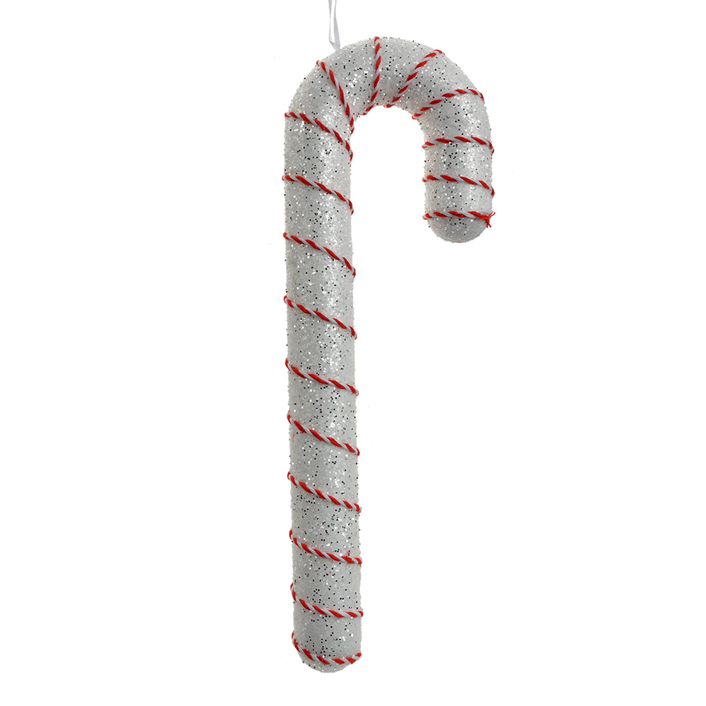 Clayre & Eef   | Decoratie hanger Zuurstok Wit Rood 11x4x33 cm | 66185