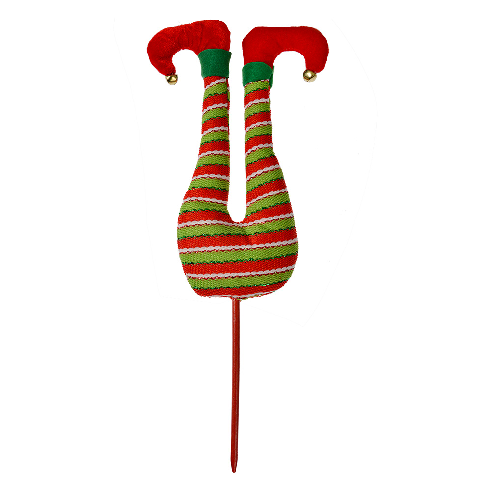 Clayre & Eef   | Decoratie Kerst Elfenbenen Rood Groen 19x4x50 cm | 66195